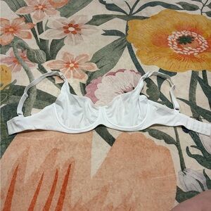 White unlined balconette bra 34E